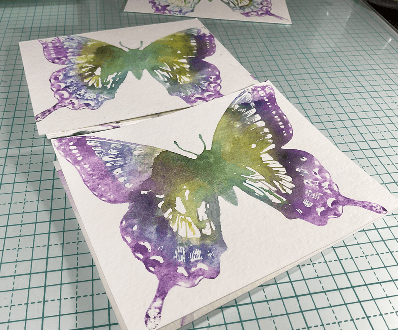 Watercolor Crayons Butterfly