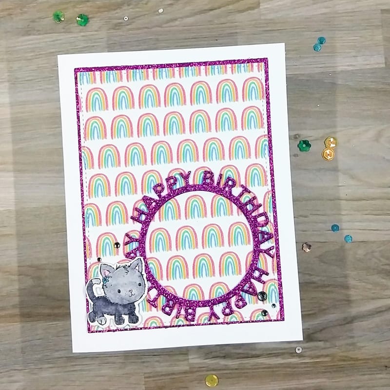 Card with same washi tape used multiple times