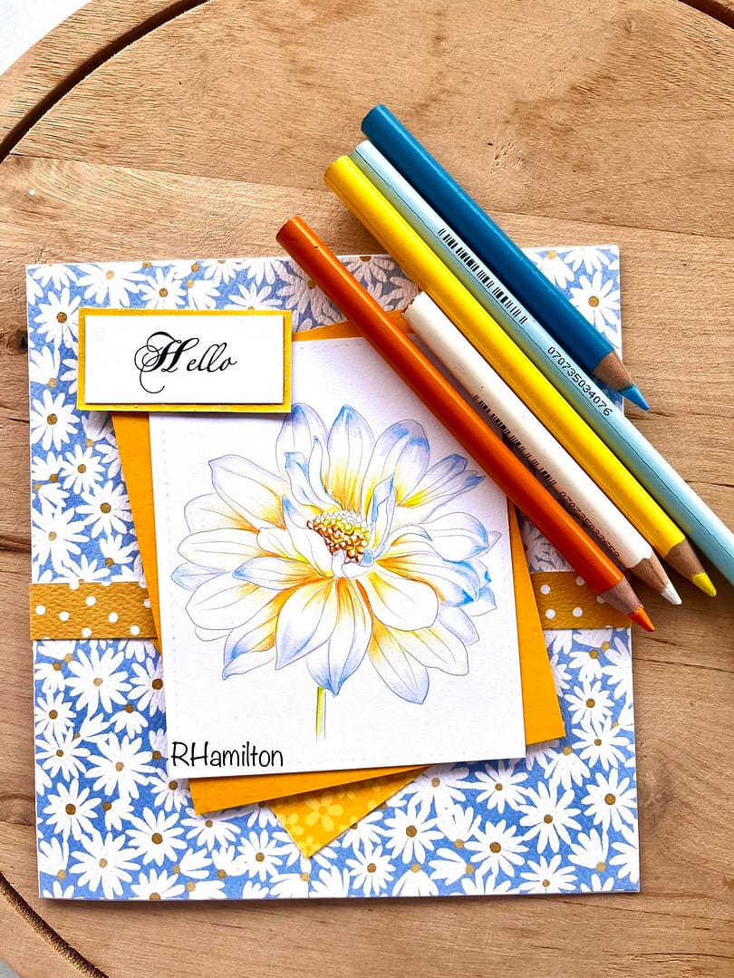 Mix and match with blue and yellow paper and flowers